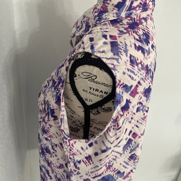 Lularoe Roxanne Snap Button Sleeveless White Aztec Camo Size Large 14/16 (B7) - Picture 6 of 9